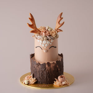 
                  
                    Load image into Gallery viewer, Two tier Rustic Deer Cake
                  
                