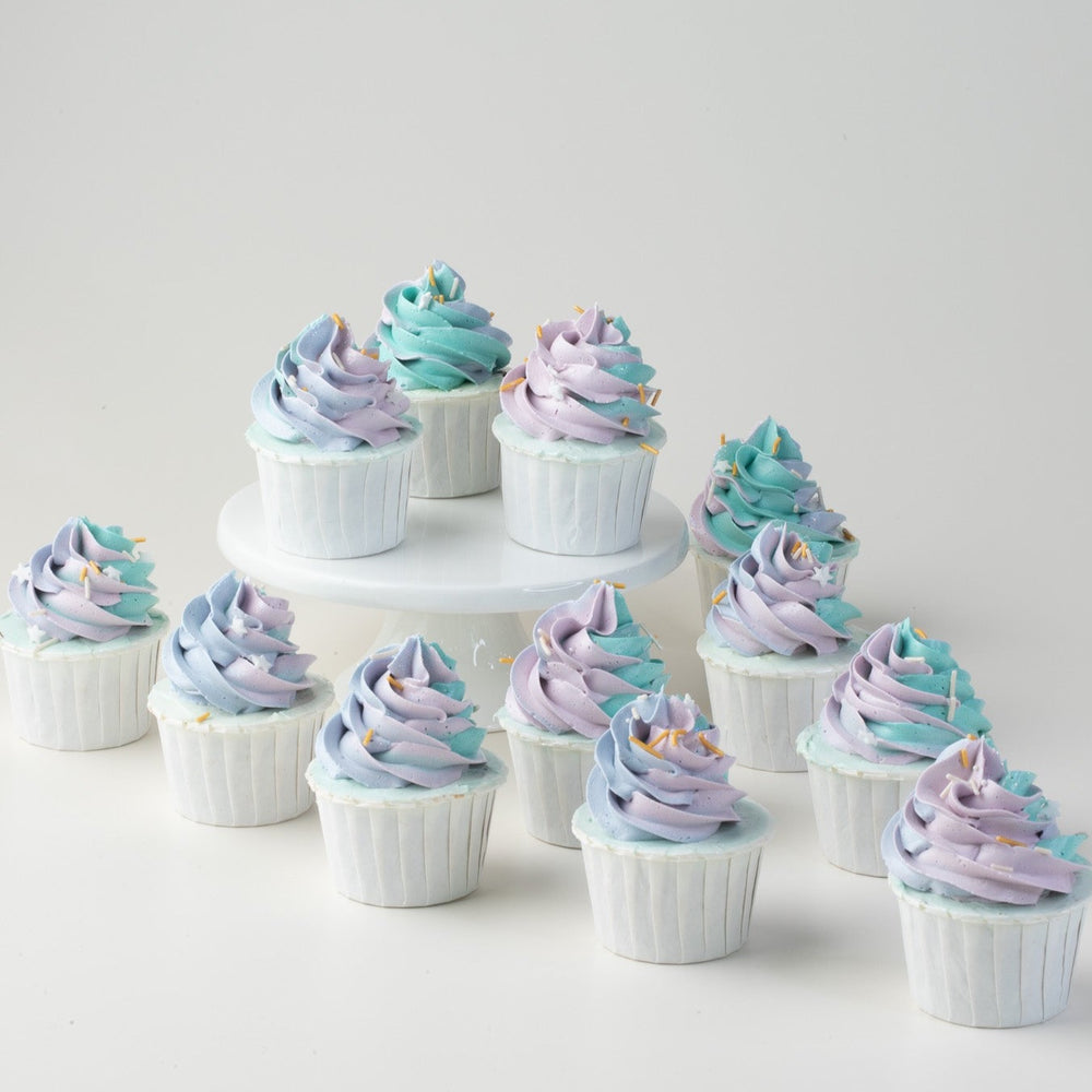 Mermaid Ombre Swirl Cupcakes