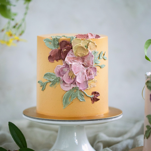 
                  
                    Load image into Gallery viewer, &amp;quot;Kate&amp;quot; Handpainted Buttercream Floral Cake
                  
                