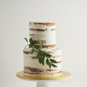 
                  
                    Load image into Gallery viewer, Sugar Leaves &amp;quot;Bali&amp;quot; Rustic Naked Buttercream Wedding Cake
                  
                