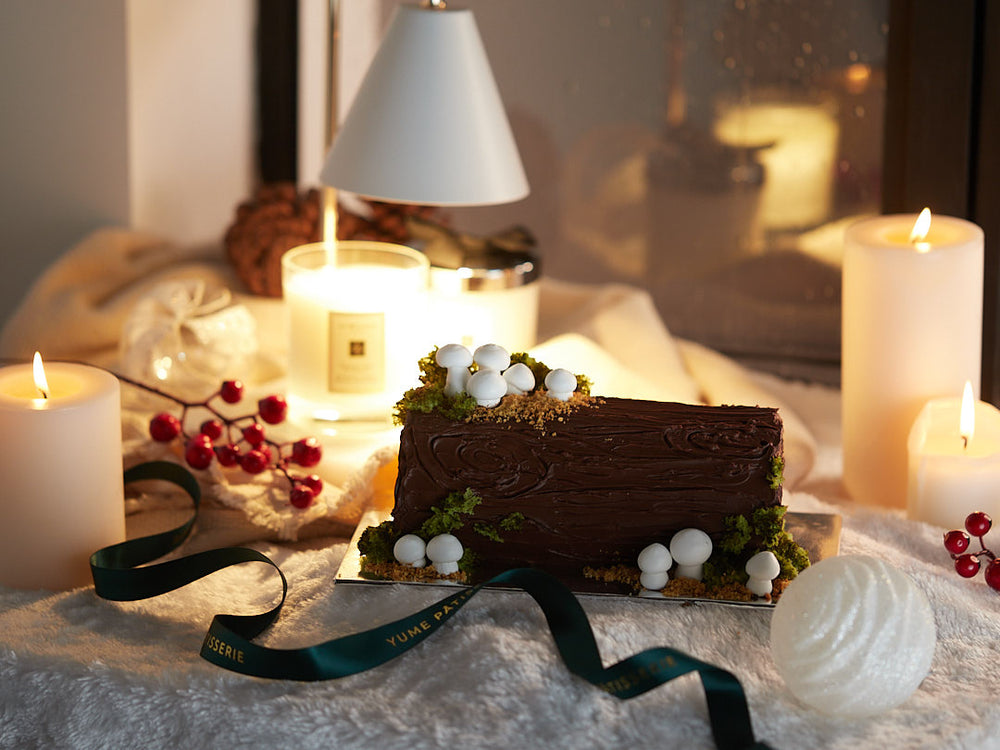 Liquor Blackforest Logcake with 65% Dark Chocolate Mousse
