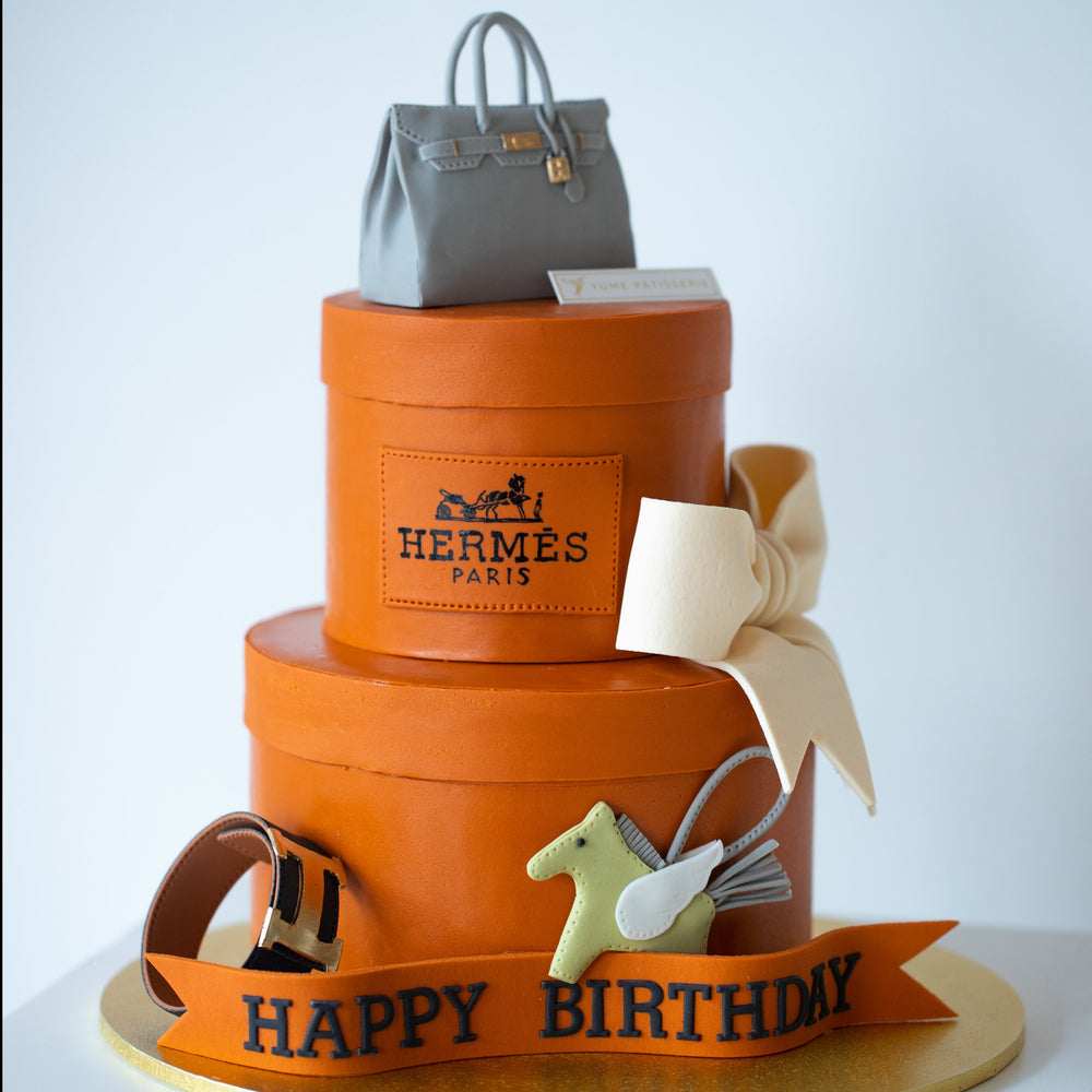 
                  
                    Load image into Gallery viewer, Hermes Themed Two Tier Cake
                  
                