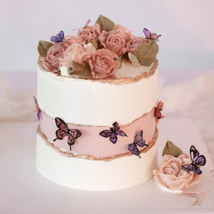 
                  
                    Load image into Gallery viewer, Faultline Butterfly Rose Garden Cake
                  
                