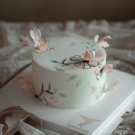 
                  
                    Load image into Gallery viewer, &amp;quot;June&amp;quot; Handpainted Floral Fondant Cake
                  
                