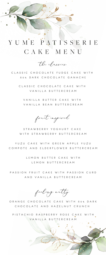 Wedding Cake Food Tasting Session (for 2 pax)